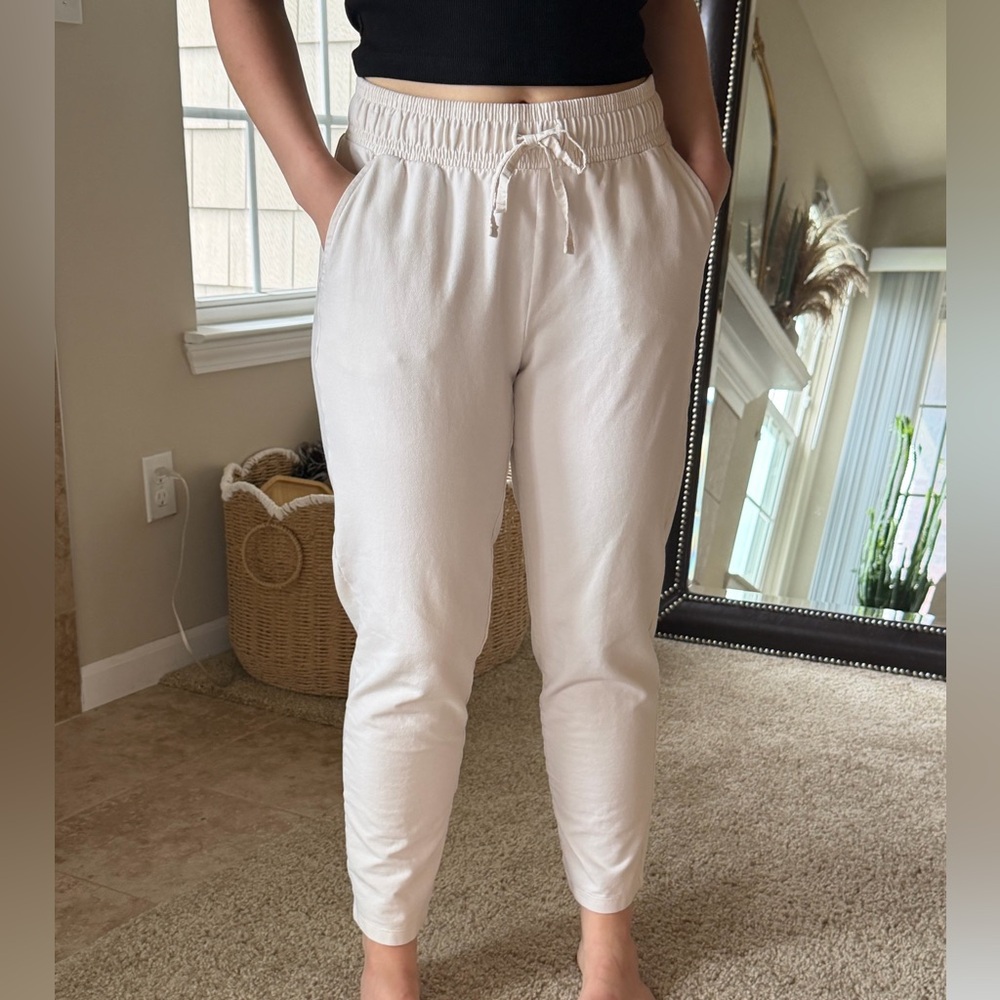 a new day Cream Drawstring Jogger Pants